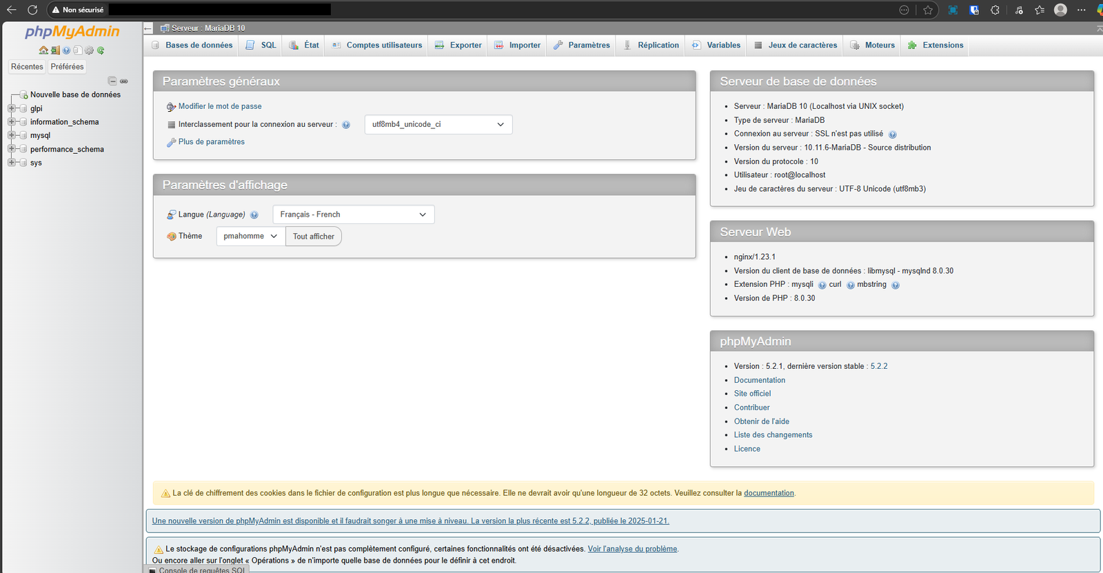 Interface de gestion de parc informatique
