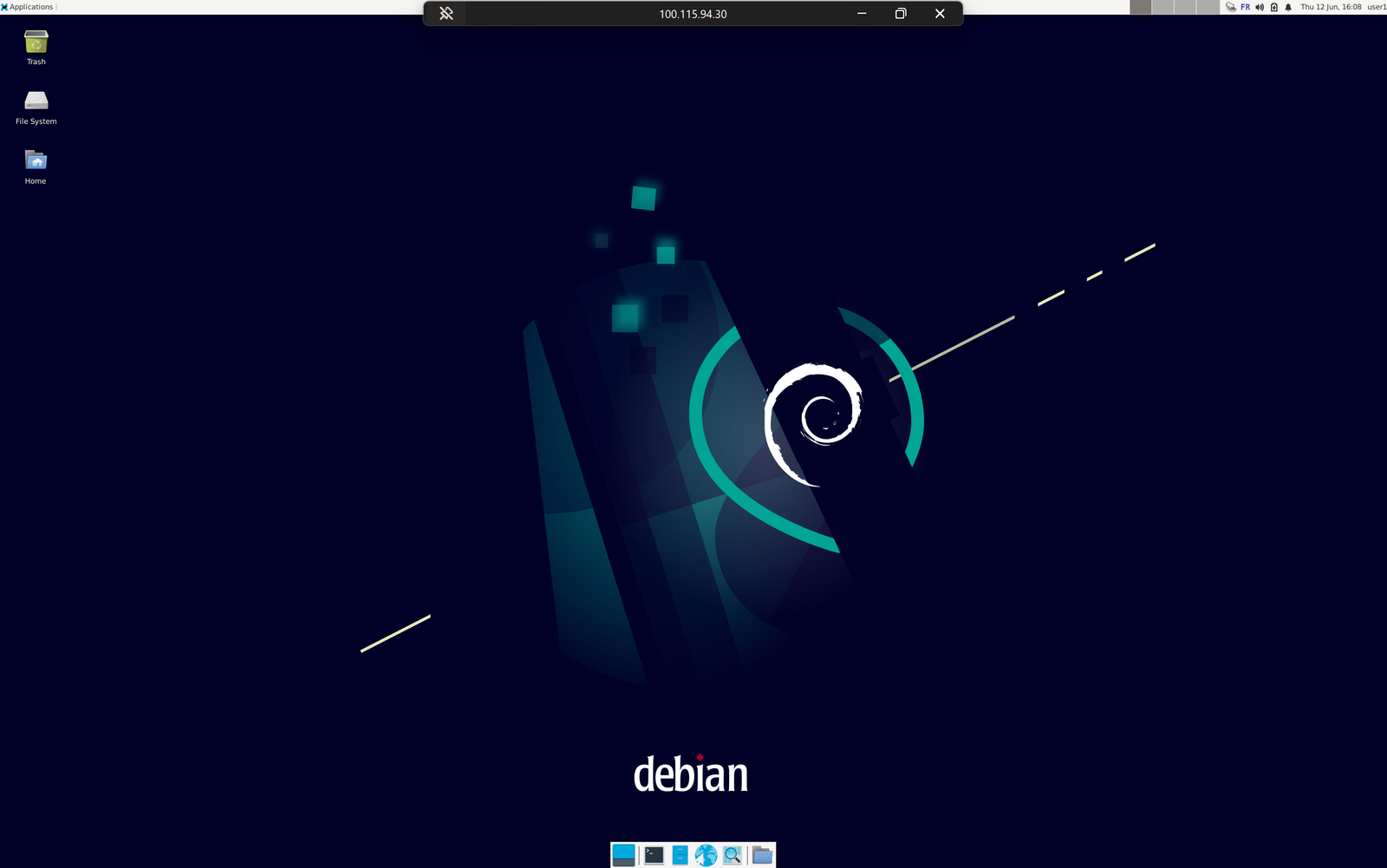 Session graphique XFCE active