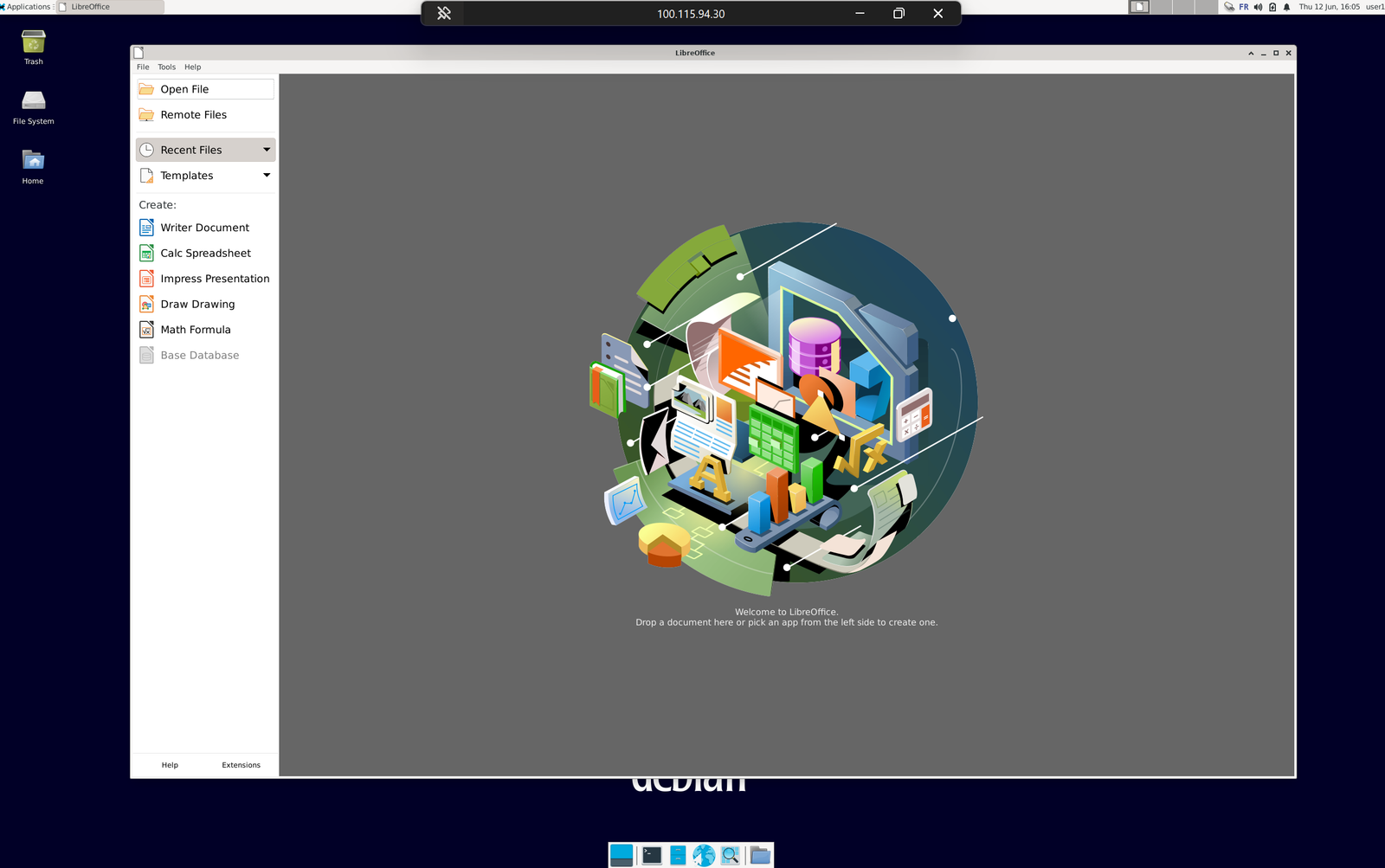 Utilisation d'OpenOffice en distant